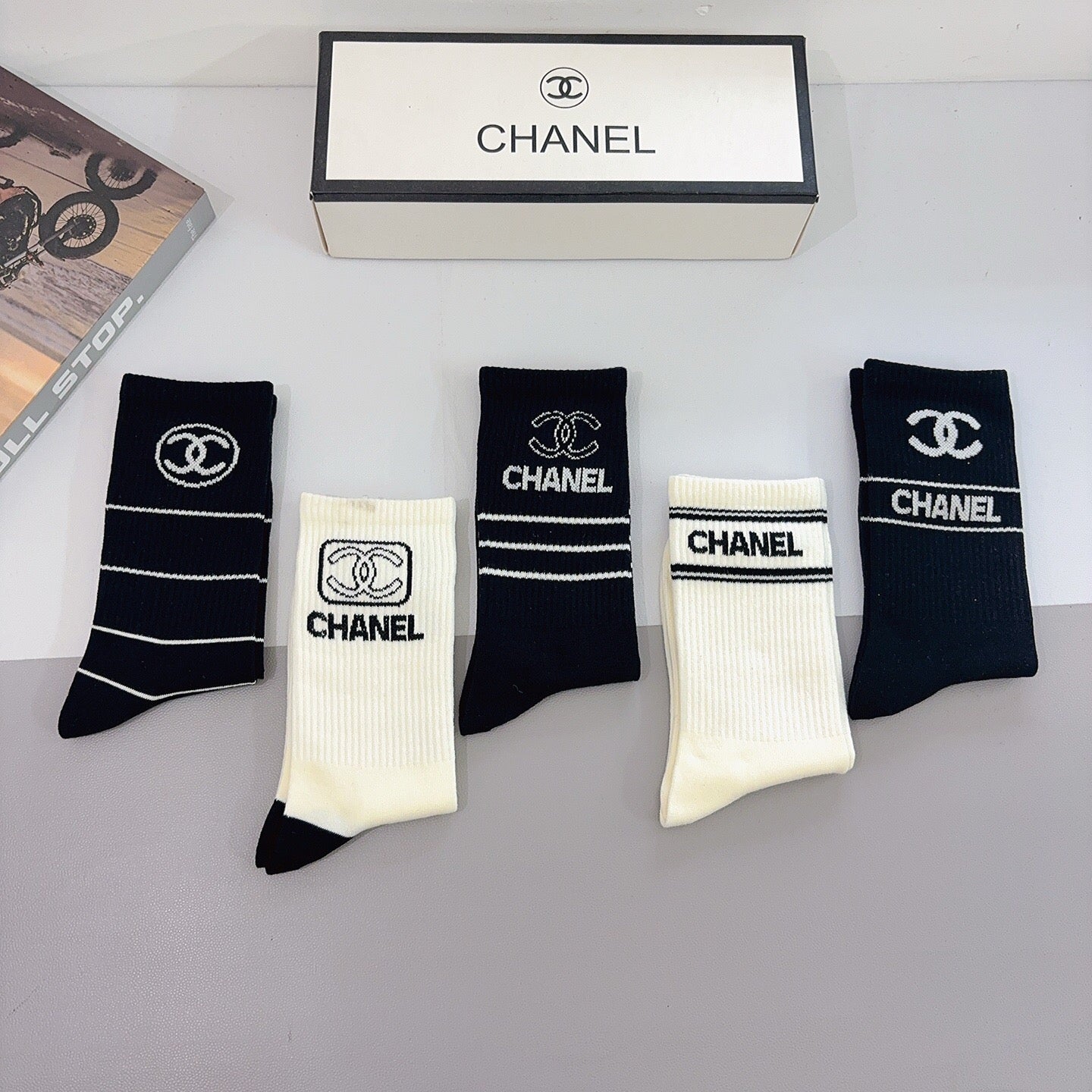 26SS NEW Double C letter stockings(No single-item shipping)