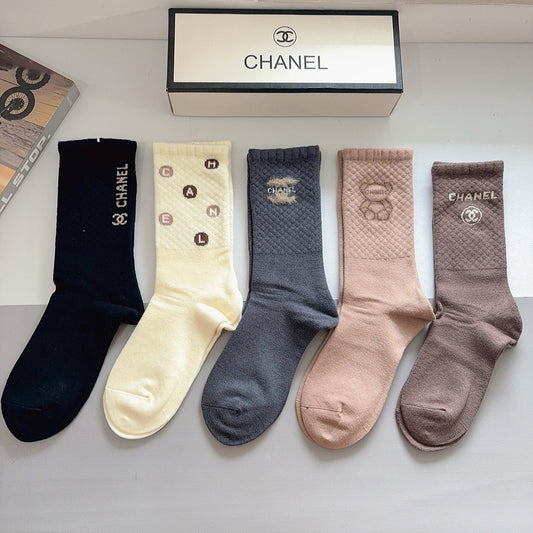 26SS NEW Double C letter stockings(No single-item shipping)