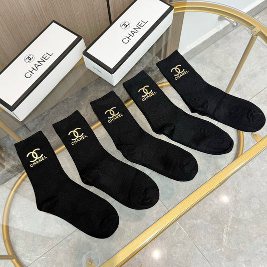 26SS NEW Double C letter stockings(No single-item shipping)