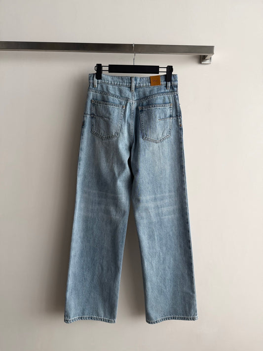 🔥HOT🔥26SS NEW Flower embroidered straight jeans