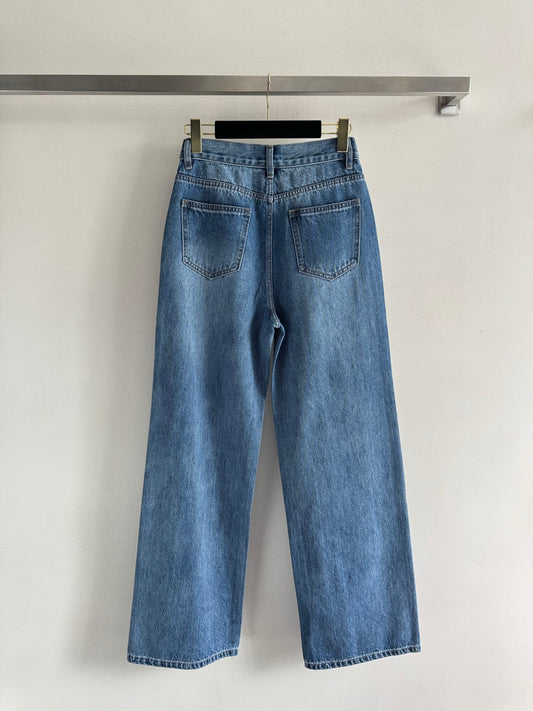 🔥HOT🔥26SS NEW Rhinestone straight-leg jeans