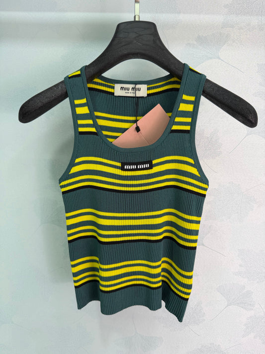 26SS NEW Striped knitted vest
