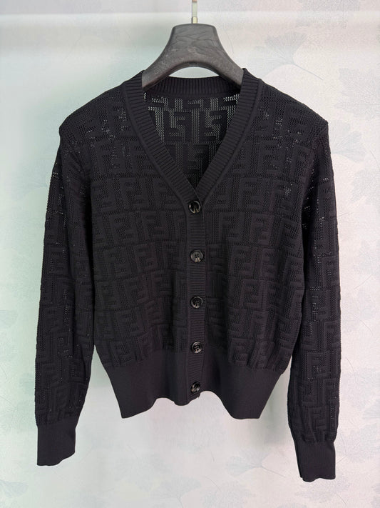 26SS NEW FF jacquard knitted cardigan