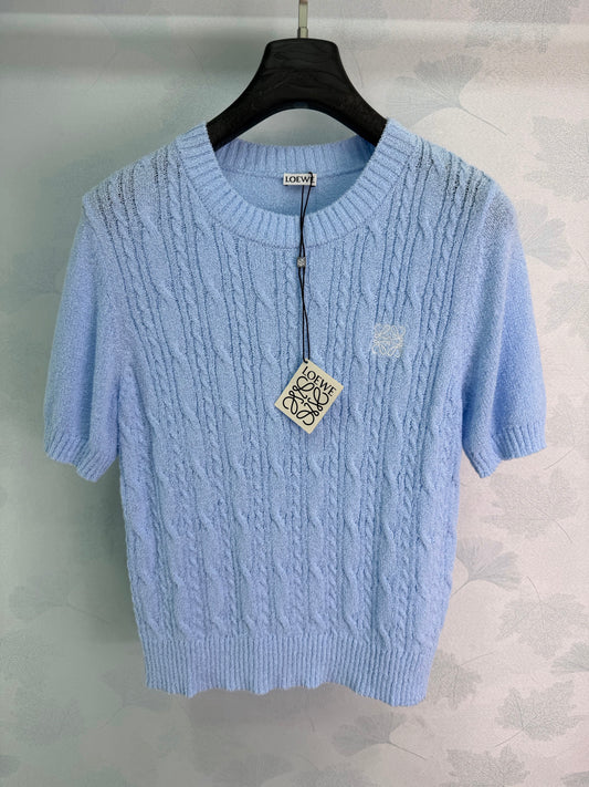26SS NEW Cable knit short sleeves
