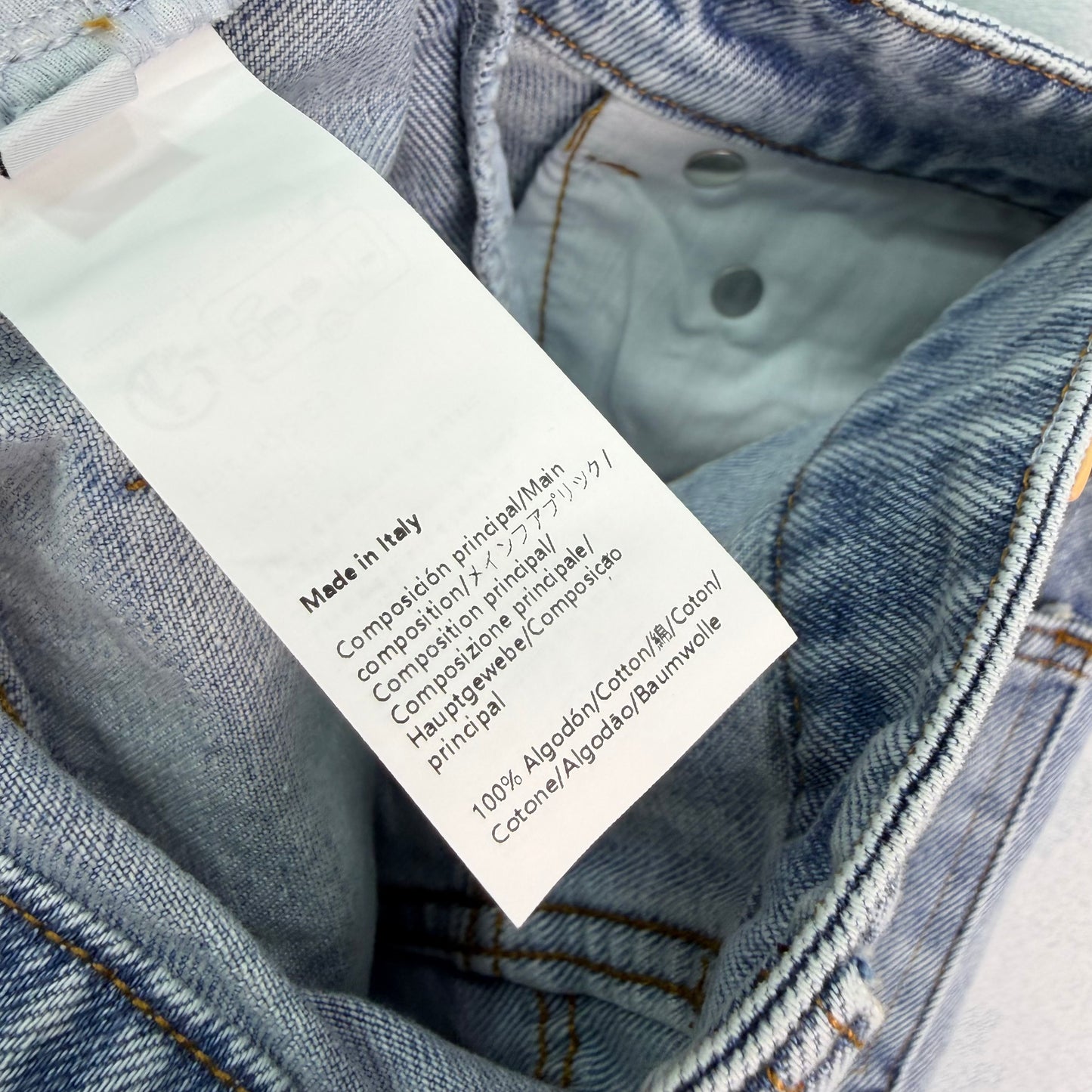 26SS NEW light blue washed denim shorts