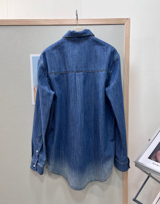 26SS NEW Retro distressed washed denim shirt jacket