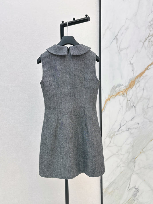 26SS NEW Doll lapel sleeveless dress
