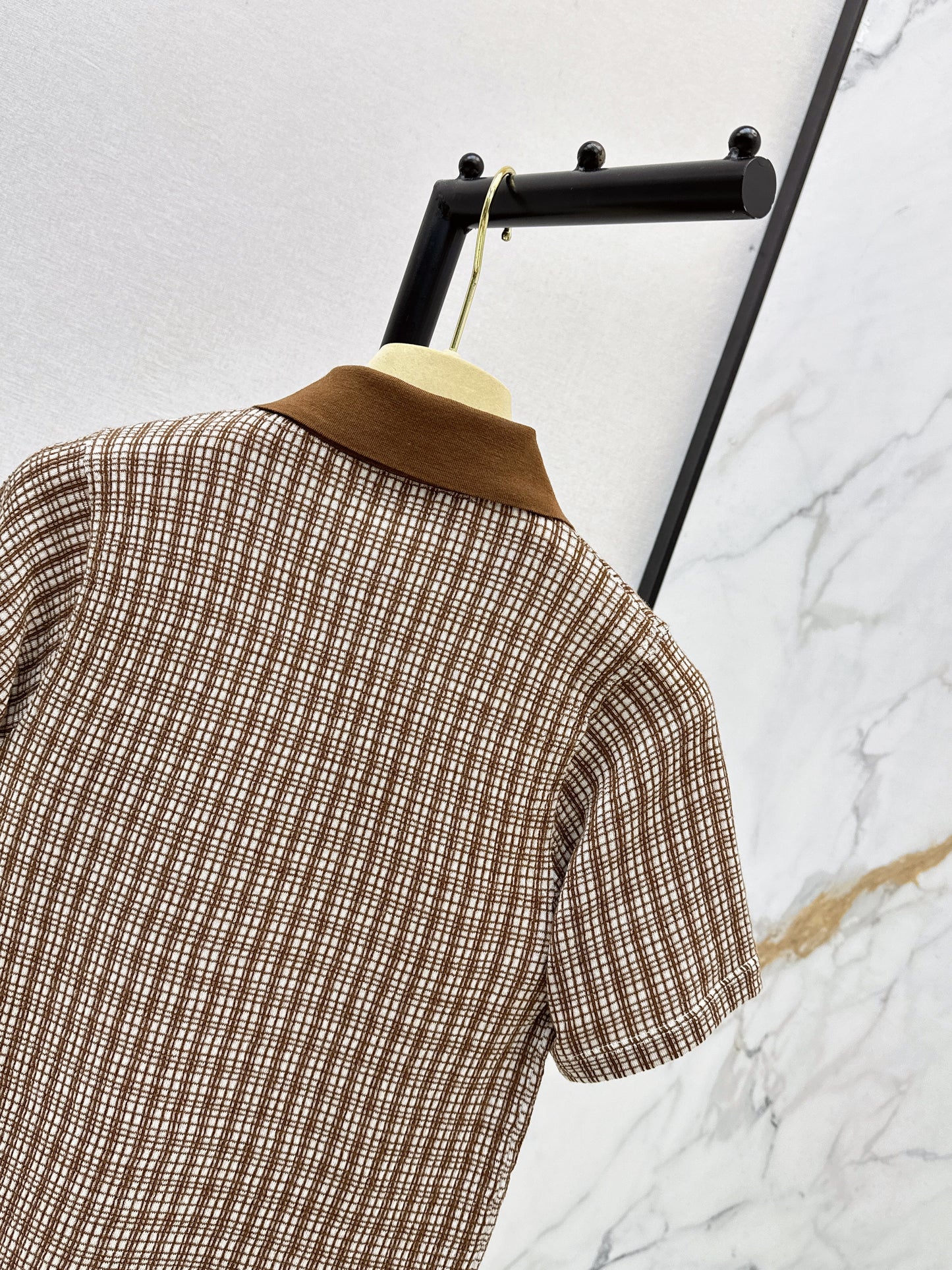 26SS NEW Age-defying Plaid Polo Knit Sweater