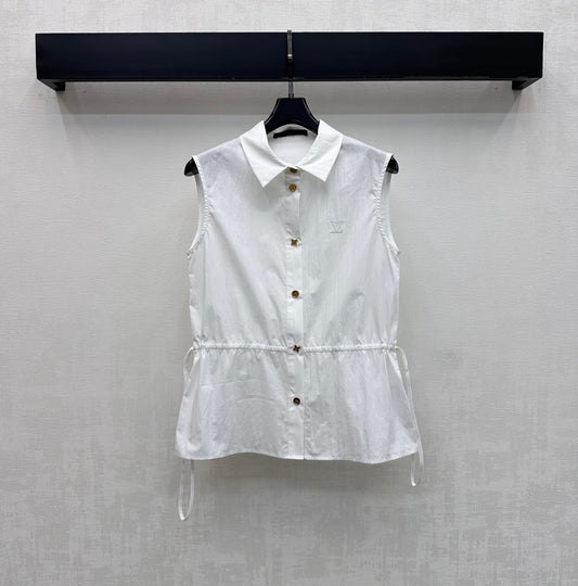 26SS NEW Drawstring Sleeveless Shirt