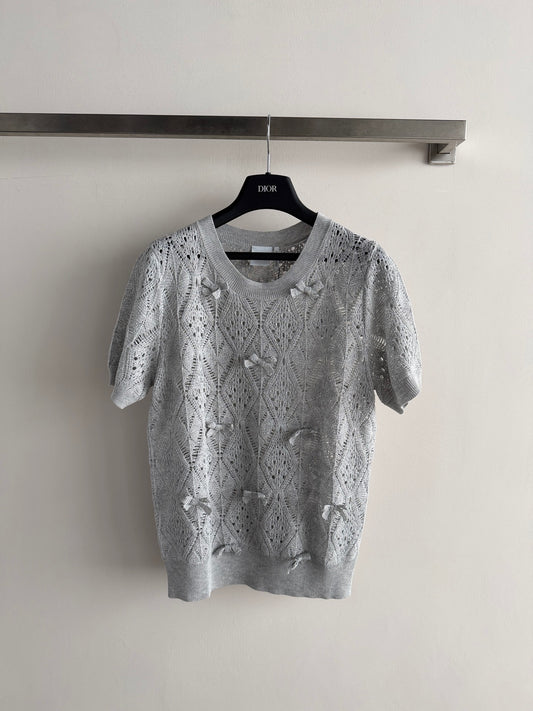 26SS NEW Hollow Knitted Short Sleeve