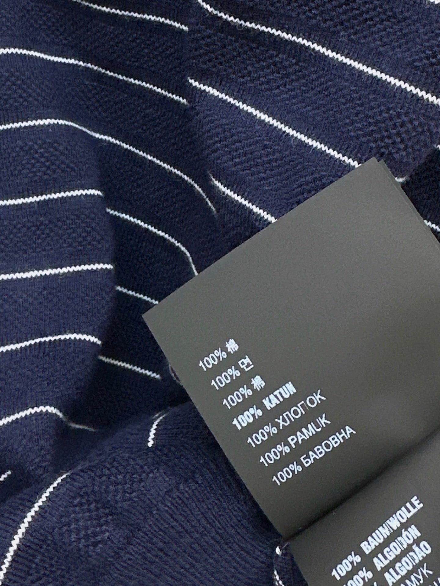 26SS NEW Summer navy blue striped Polo short sleeved sweater