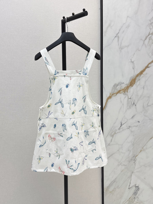 26SS NEW Nautical Series Denim Overalls Dress