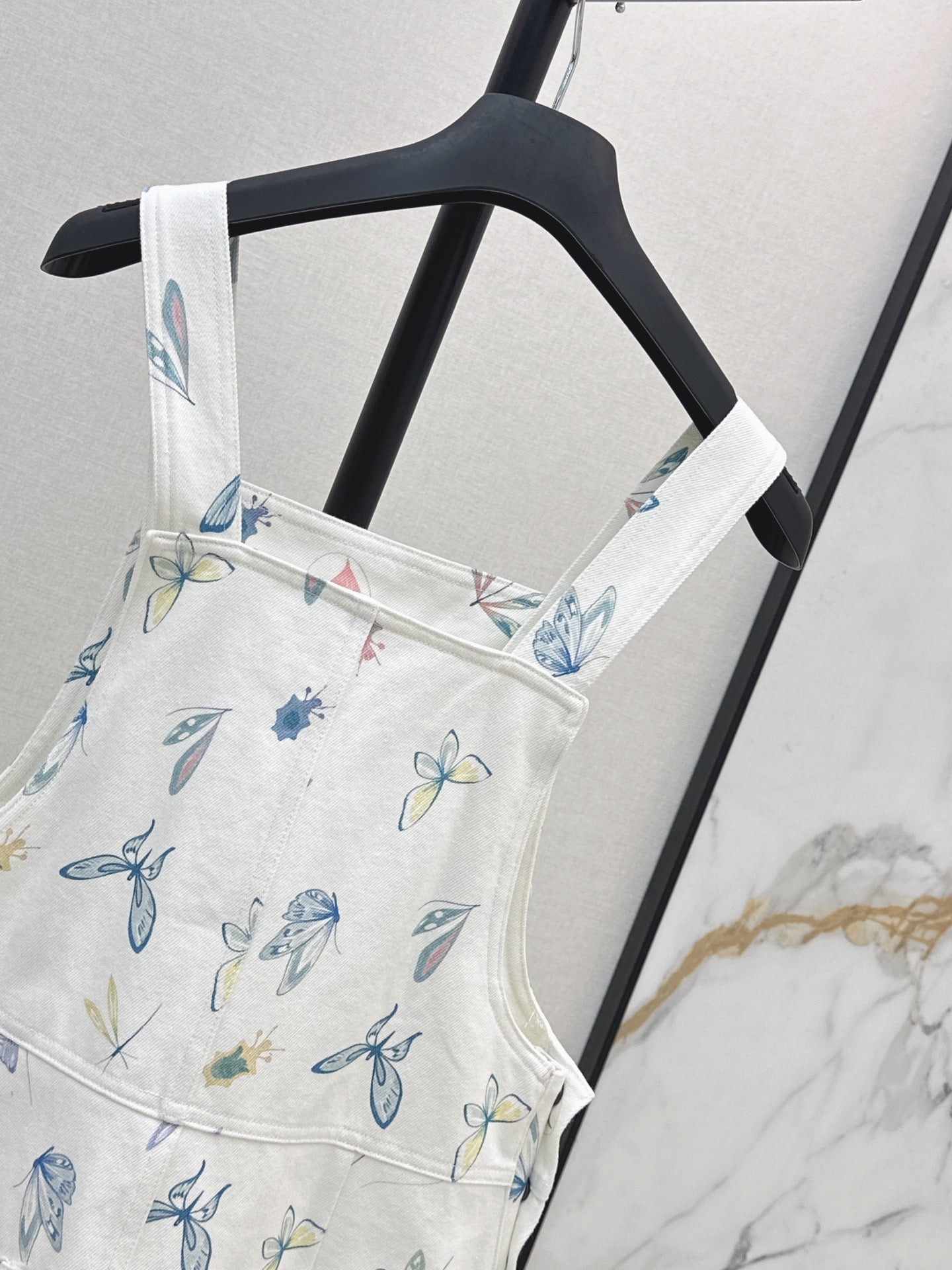 26SS NEW Nautical Series Denim Overalls Dress