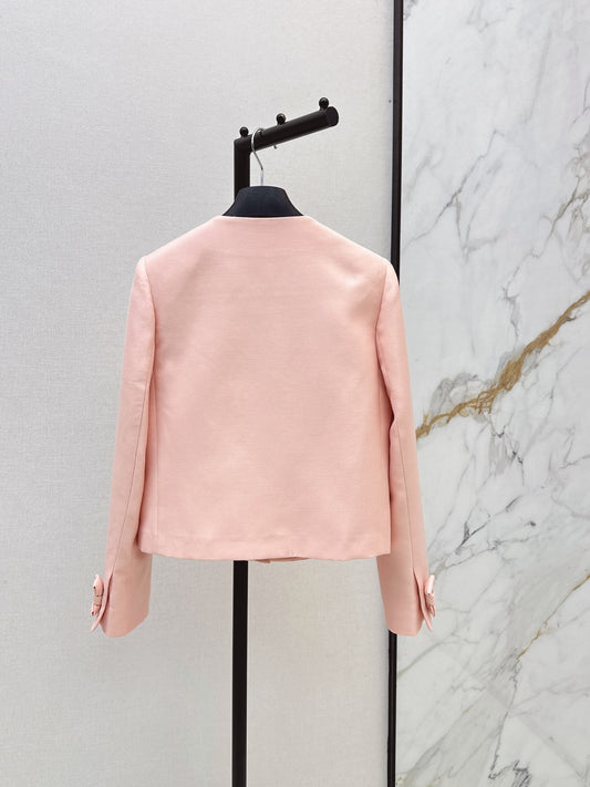 26SS NEW Bow-tie Round Neck Elegant Jacket