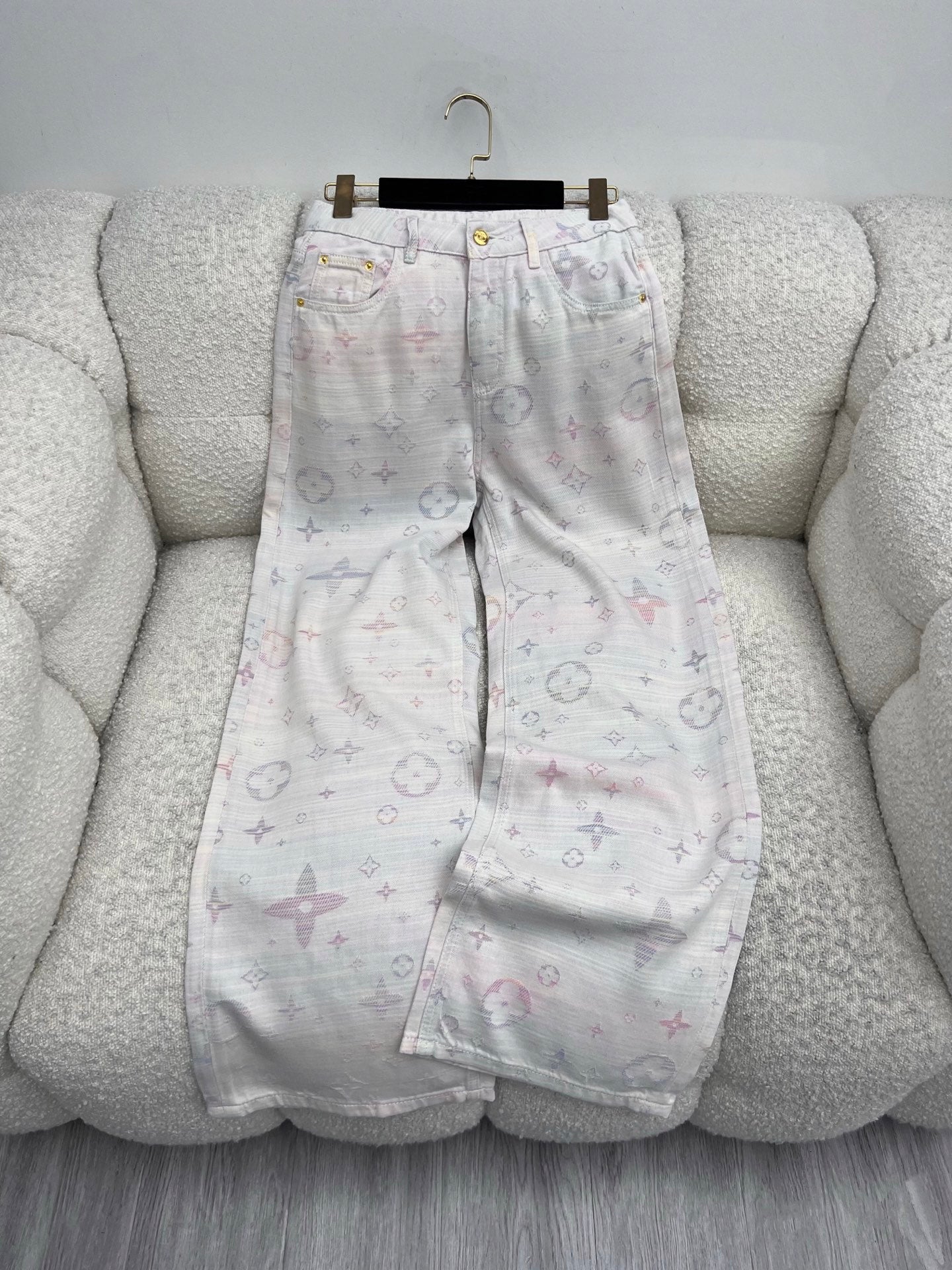 ❤️🔥Limited edition❤️🔥 26SS NEW Iridescent Jacquard Straight Leg Jeans
