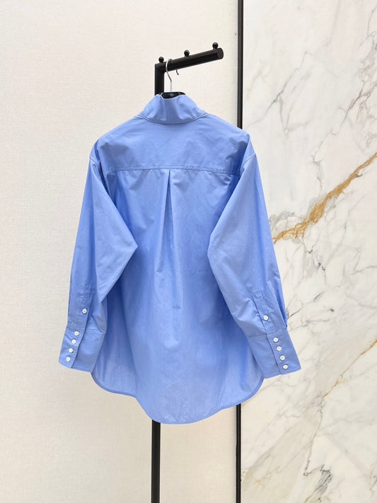 26FW New Loose-Fit Stand-Collar Shirt 🩵