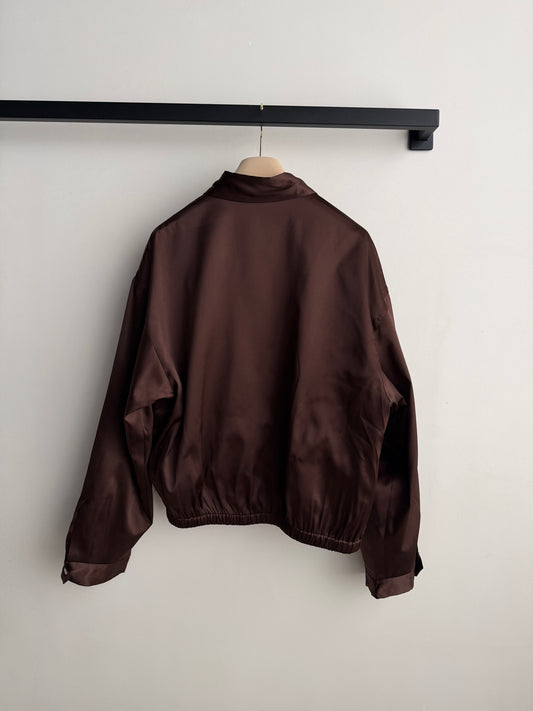 26FW New Chocolate Brown Silk Jacket
