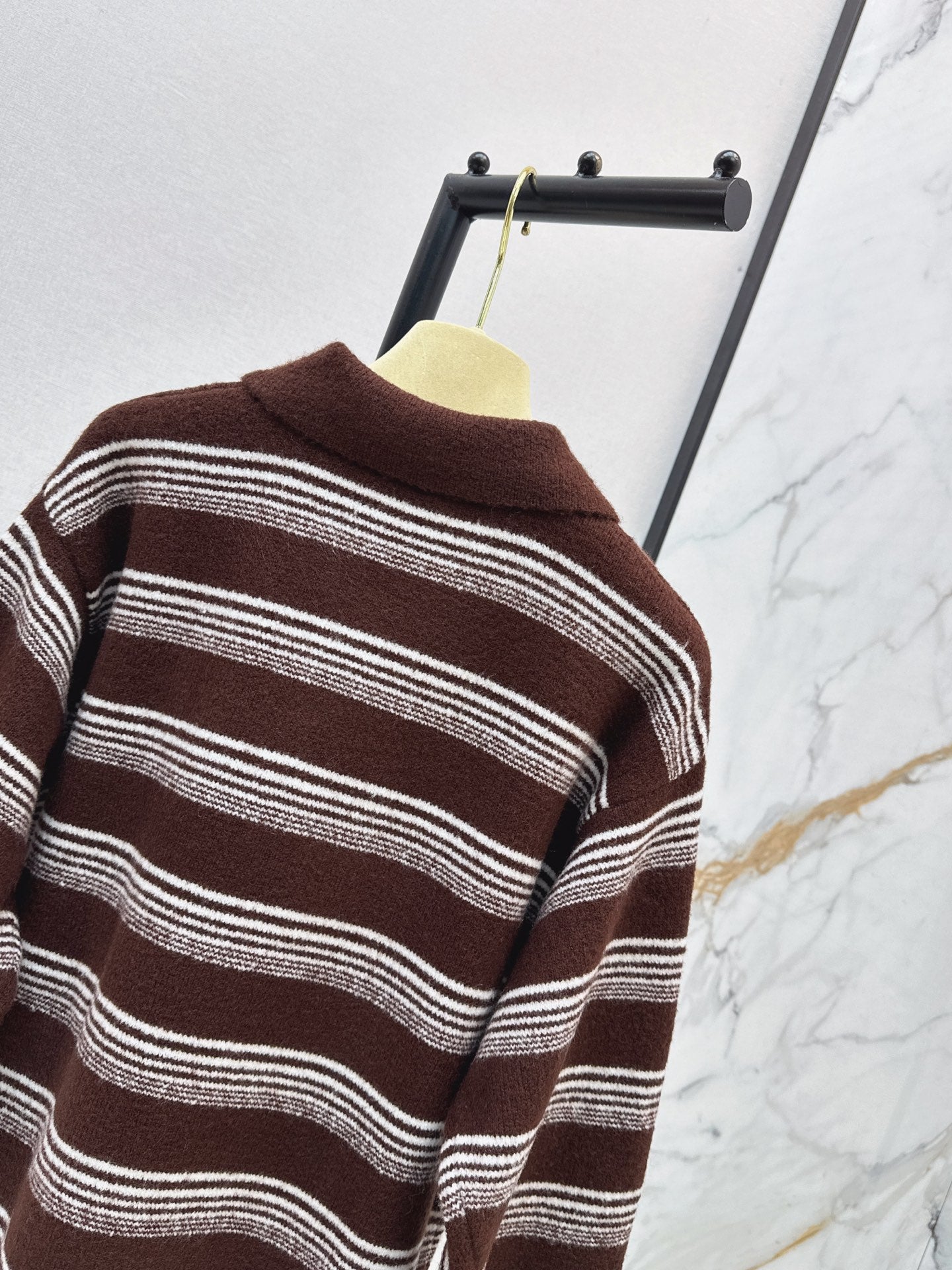 26FW New Striped Knit Polo 🤎