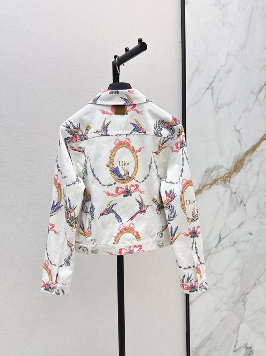 26FW New Floral Print Denim Jacket 🤍