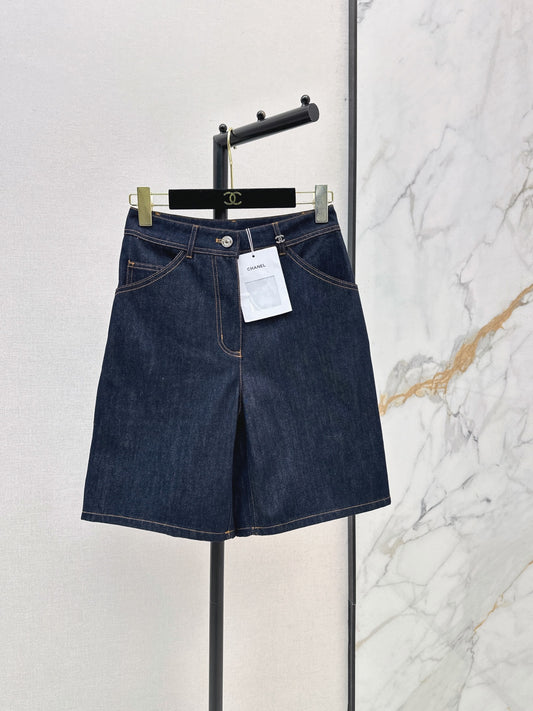 🔥Highest Quality🔥26FW New "Coco Girl" Style: Denim Bermuda Shorts 🖤