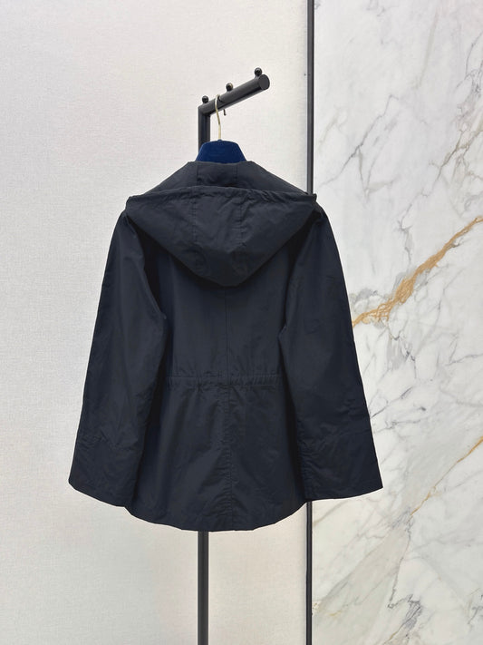 26FW New Hooded Trench Coat with Leather Tab Detail 🖤
