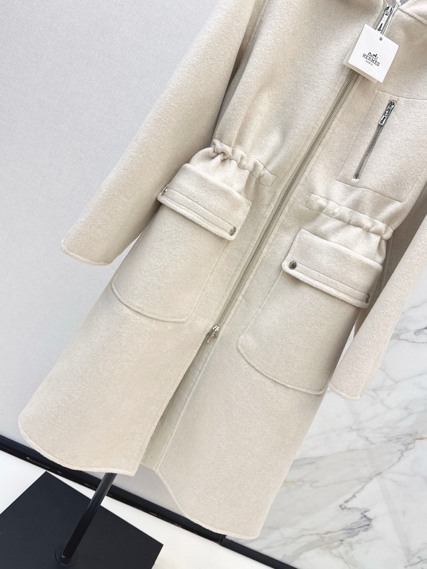 26FW New Reversible Cashmere Long Hooded Coat with Drawstring Waist 🖤