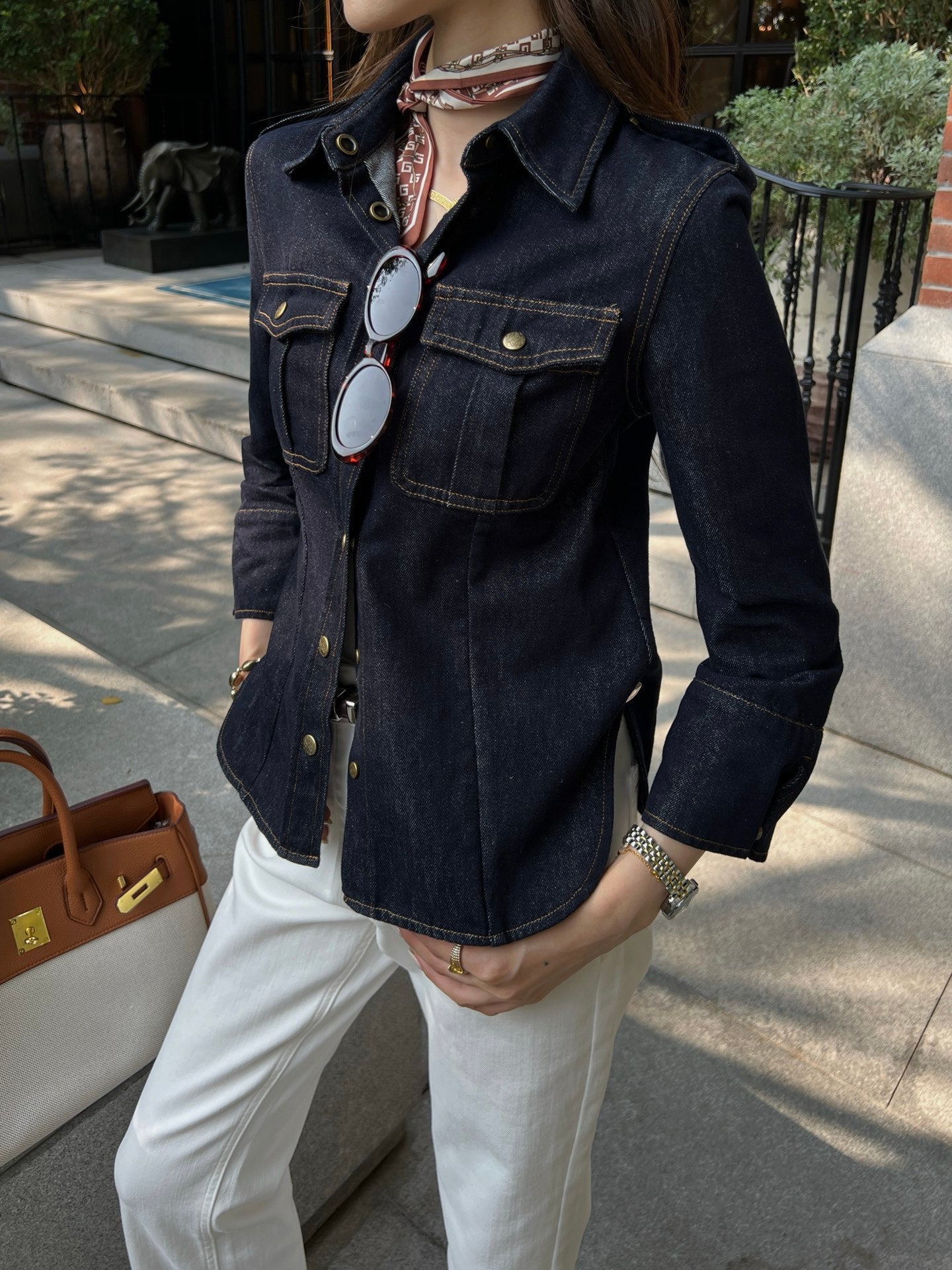 26FW New Slim-Fit Lapel Denim Shirt Jacket 🖤