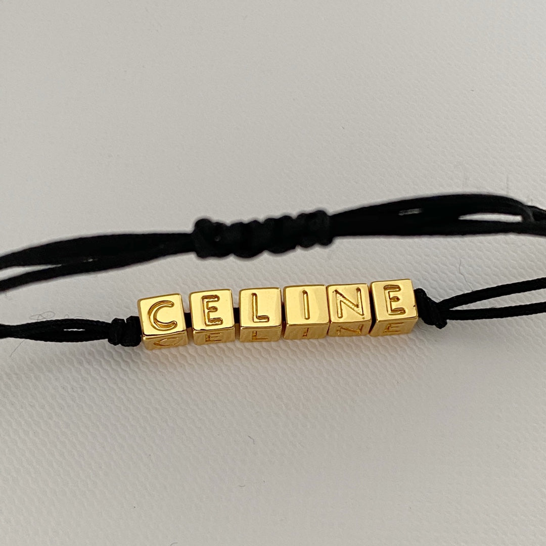 26FW New Dice & Letter Woven Cord Bracelet