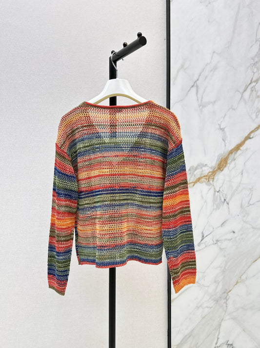 26FW New Striped Cut-Out Knit Cardigan 🖤