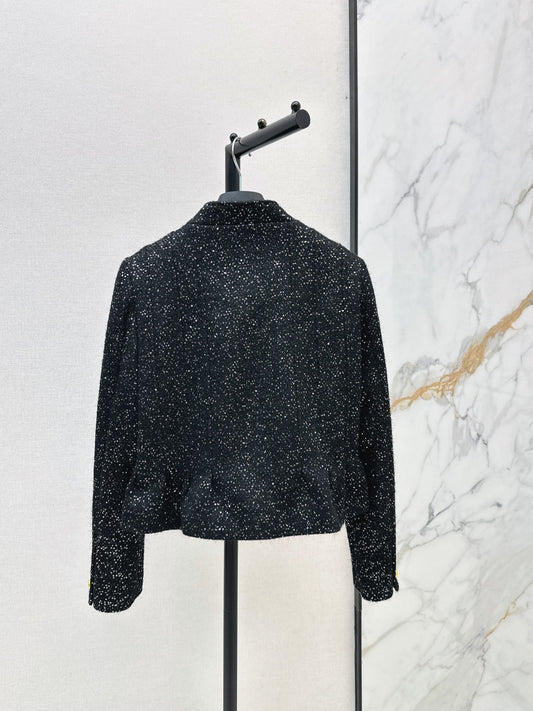 26FW New Sequin Tweed Stand-Collar Jacket 🖤