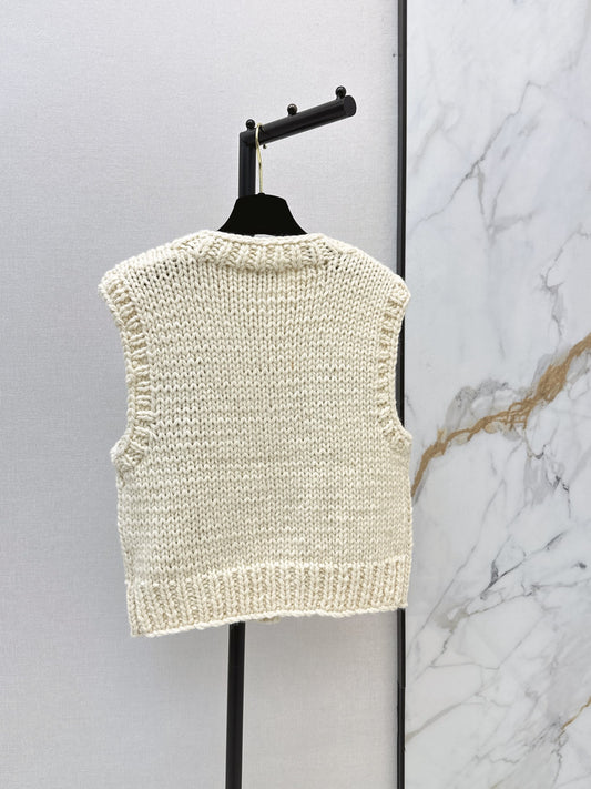 26FW New Quilted-Pattern Jacquard Sleeveless Vest 🤍