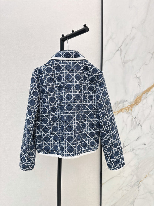 26FW New Cannage-Pattern Lapel Jacket 🩵