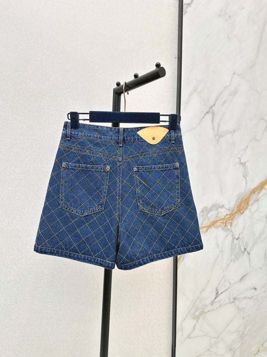 26FW New Diamond-Pattern Denim Shorts 🩵
