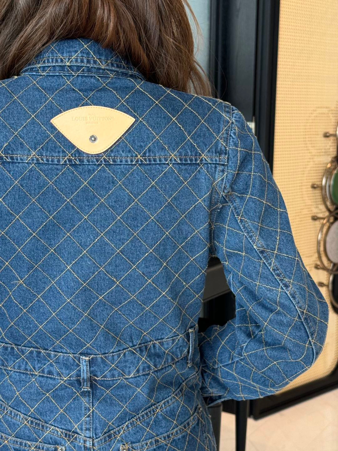 26FW New Diamond-Pattern Denim Dress 🩵