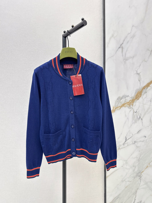 26FW New Color-Contrast Trim Cardigan 🤍💙