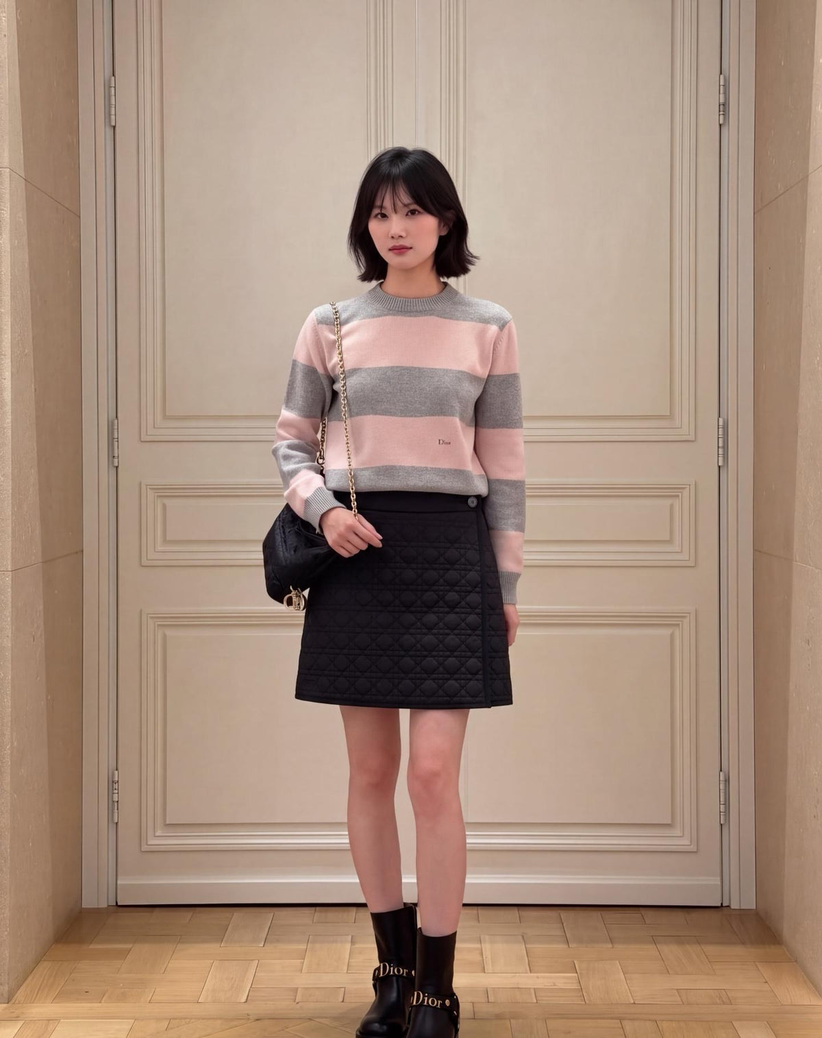 26FW New Quilted Mini Skirt 🖤