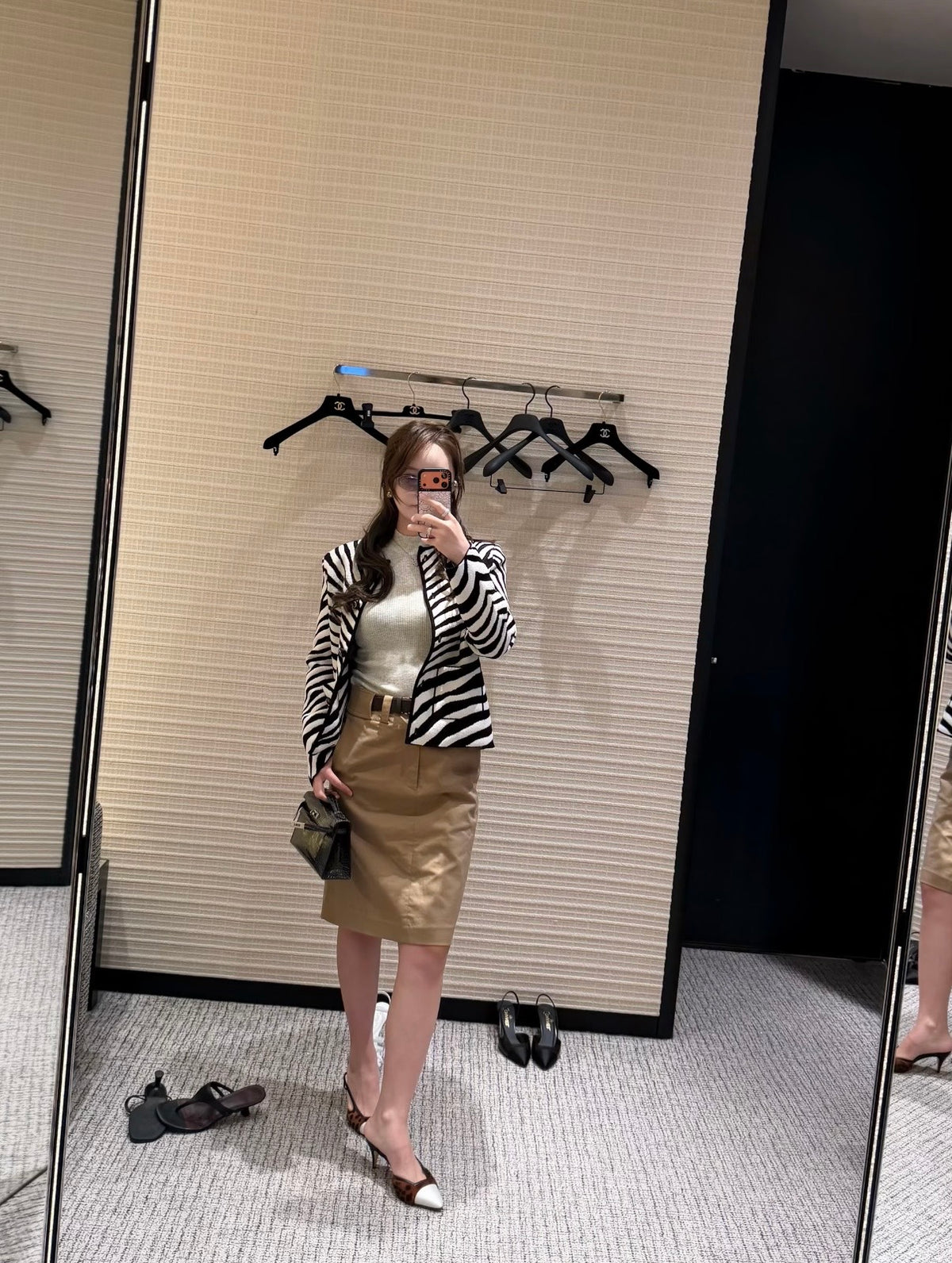 26FW New Zebra-Print Crew-Neck Cardigan 🖤