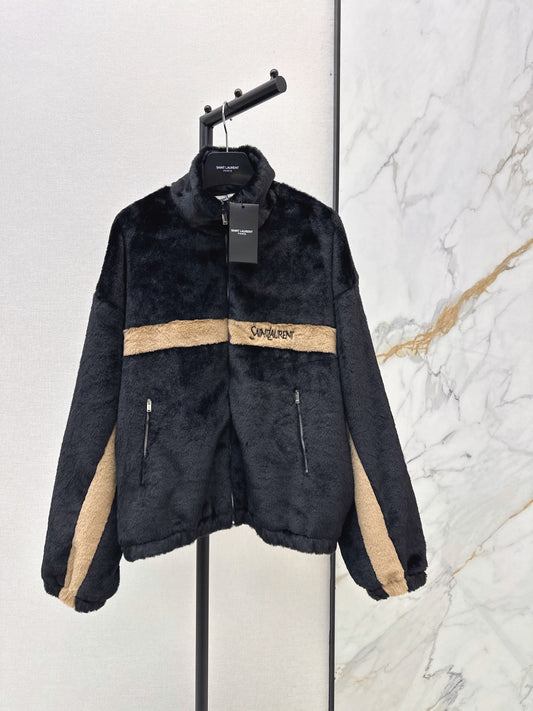 26FW New Faux Fur Stand-Collar Sports Jacket 🤎🖤