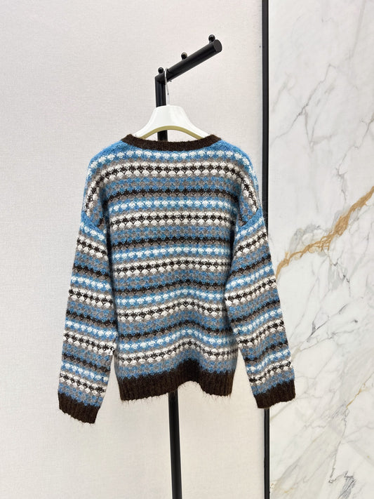 26FW New Striped Crew-Neck Sweater 🩵