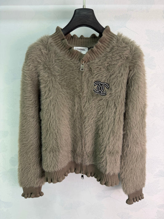 26FW New Long-Sleeve Cardigan with Round Neck and Double-C Logo