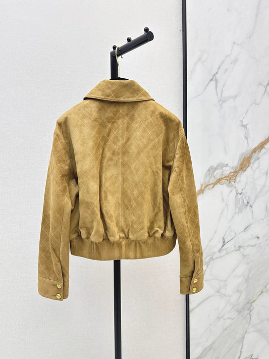 🔥Highest Quality🔥26FW New Quilted-Stitch Jacket with Fold-Down Collar 🤎