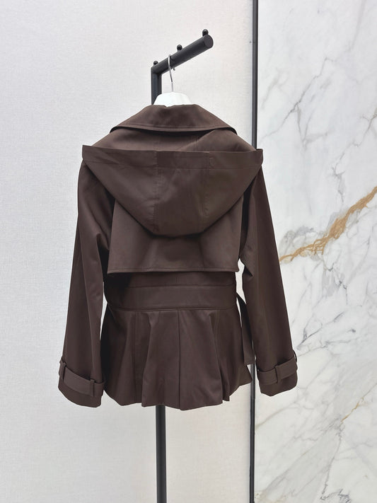 26FW New Chestnut Brown Hooded Trench Coat 🤎