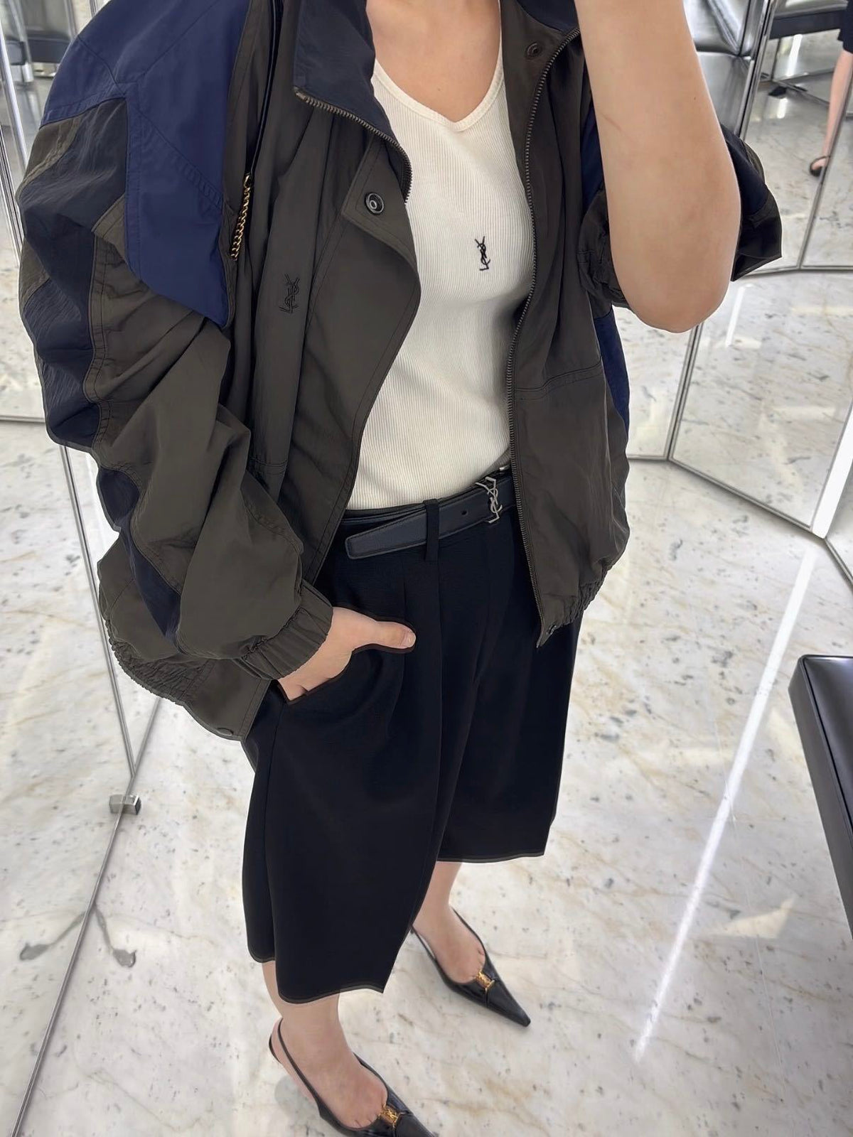 🔥Highest Quality🔥26FW New Color-Block Stand-Collar Trench Coat 🩶