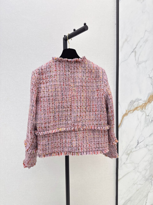 26FW New Fringe-Detail Crew-Neck Knit Jacket 🩷