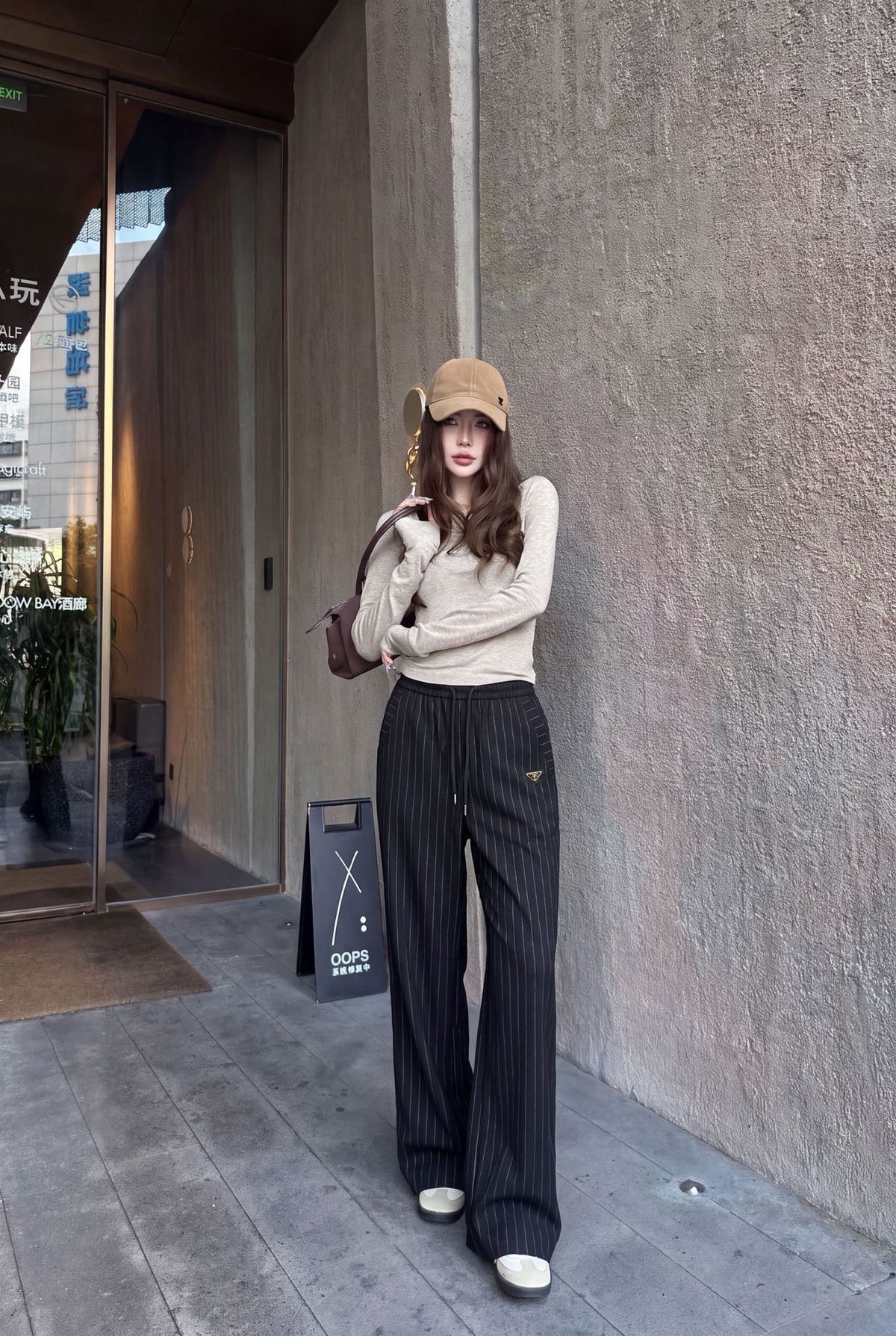 26FW New Striped Wool Wide-Leg Trousers 🩶🖤