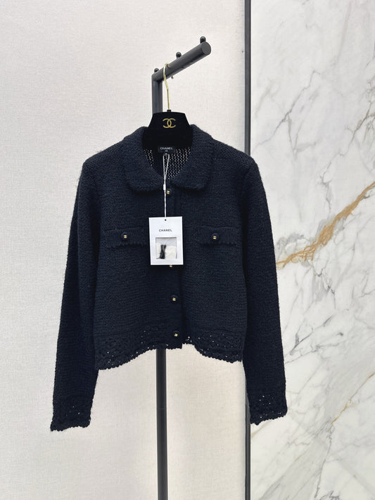 26FW New Cut-out Lapel Knit Cardigan 🤍🖤
