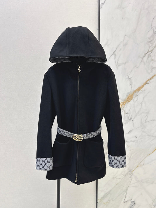 26FW New Mid-Length Hooded Wool Coat 🤎🖤