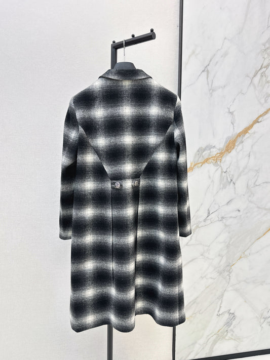 26FW New Vintage-Style Plaid Long Coat 🖤