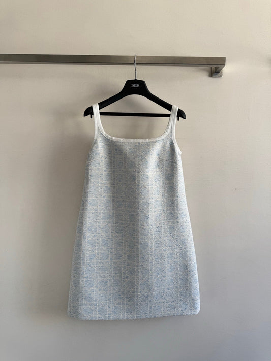 New limited edition glacier blue Princess Diana rattan check slip dress.