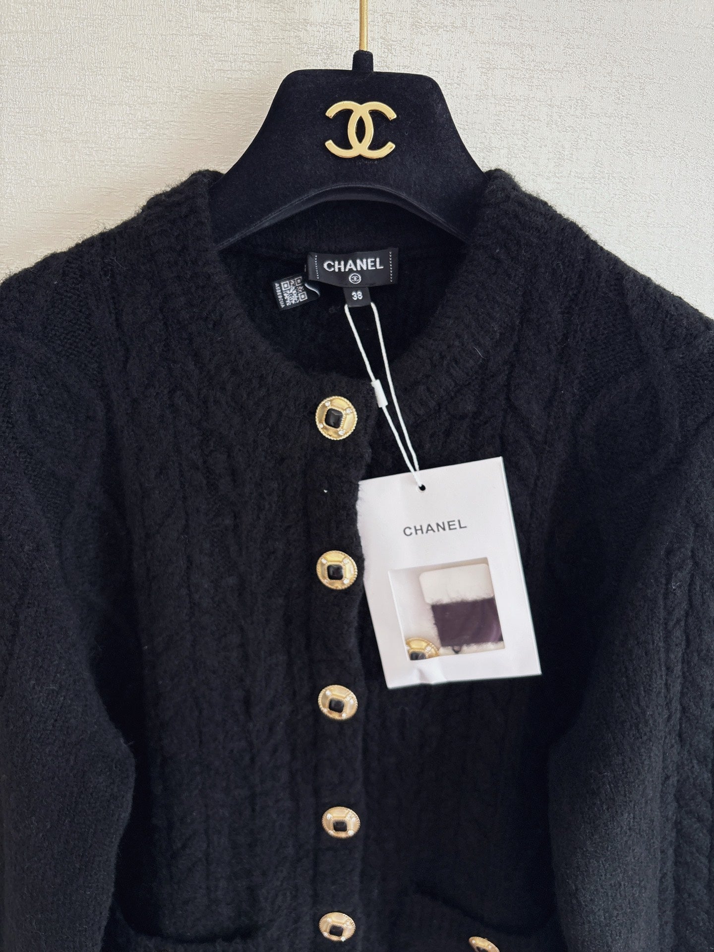 Simple round neck cardigan